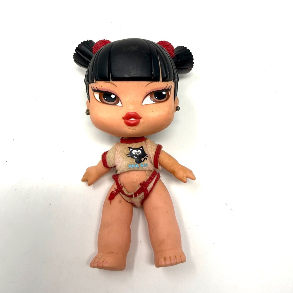 MGA Bratz Babyz Jade Kool Kat 5 Inch Mini Doll Molded Hair Pigtails 2004